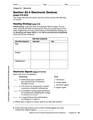 Section 20 4 Electronic Devices Answer Key  Form