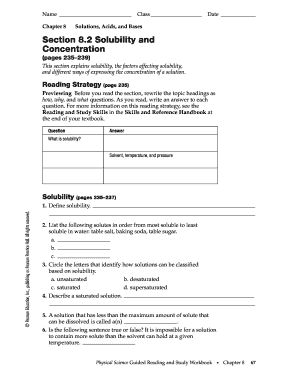 Section 8 2 Solubility and Concentration  Form