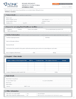 Adnic Claim Form