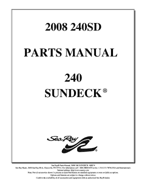 Sea Ray Parts Catalog  Form