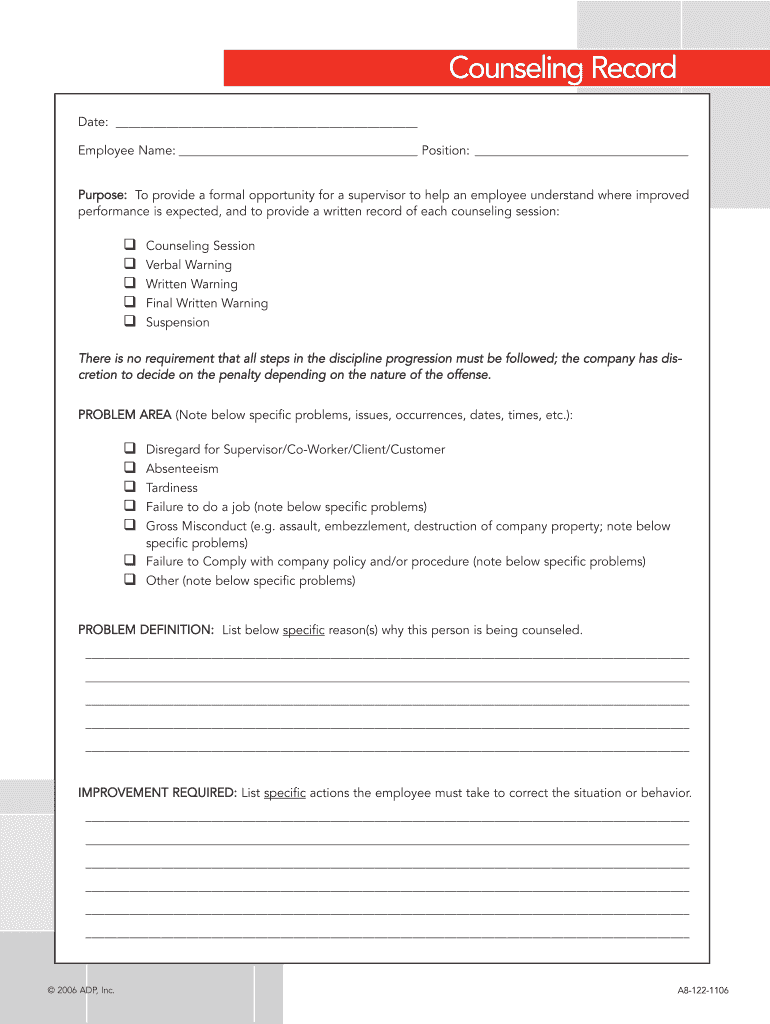 Counseling Record  Lhibenefitsportalinfo  Lhi Benefitsportal  Form