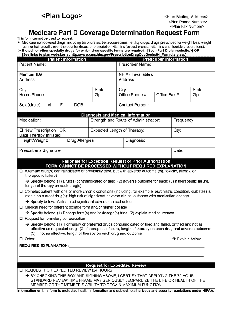 Medicare Part D Claims Form