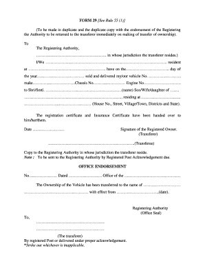 Form 29 See Rule 55 1