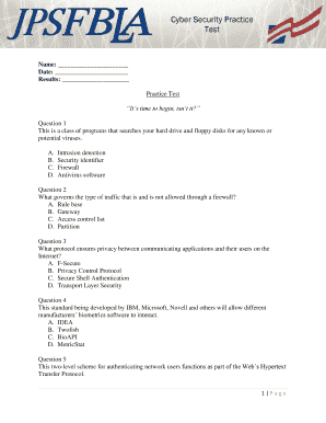 Fbla Cyber Security Practice Test  Form