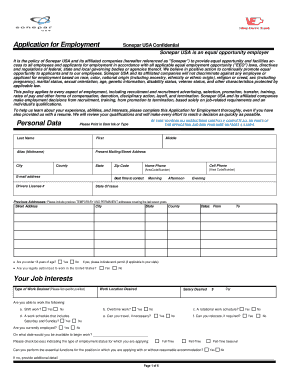 Application for Employment Sonepar USA Confidential  Form