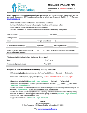 Scholarship Application Form