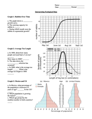 Interpreting Ecological Data of Populations Answer Key  Form