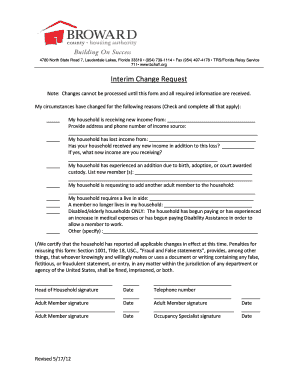 Interim Change Request Bchaflorg  Form