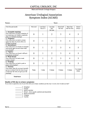 The American Urological Association Symptom Index for Benign  Form