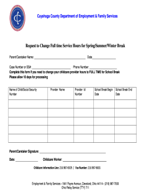 Child Care Provider Form