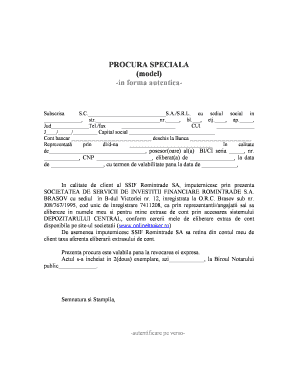 Model Imputernicire Word Form