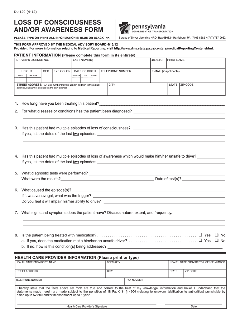 Form Dl 129