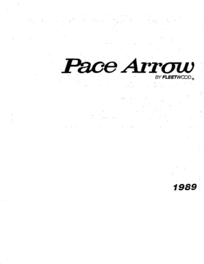 1989 Fleetwood Pace Arrow Manual  Form