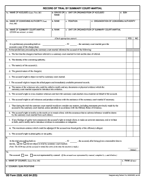  Dd Form 2329 1984