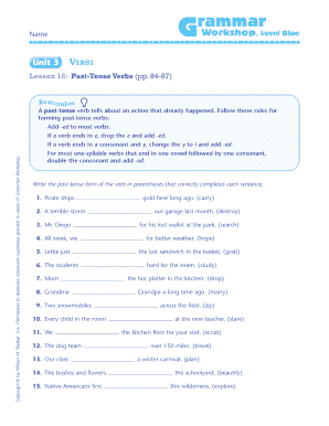 Sadlier Grammar Workshop Level Blue PDF  Form