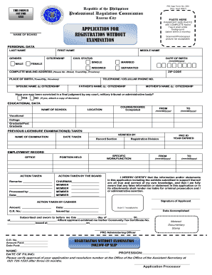 Prc App Forms No 004 Rev Sept