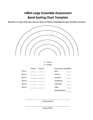 Band Seating Chart  Form