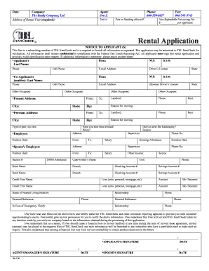 BRentalb Application the BRealtyb Company Ltd  Form