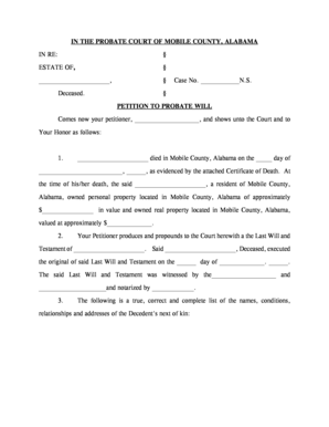 Mobile County Probate Court Forms