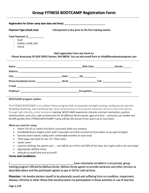 Boot Camp Application Form