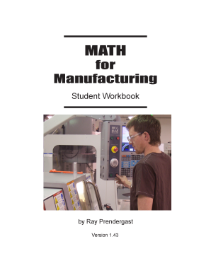 Math for Manufacturing Answer Key  Form