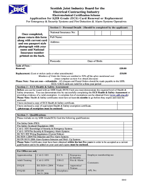 Sjib Grade Card Renewal  Form
