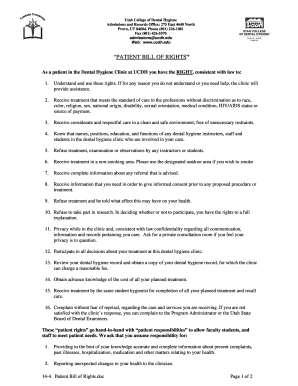 Bill of Rights PDF  Form