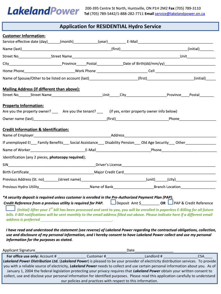 Get and Sign Make a Hydro Bill 2004-2022 Form