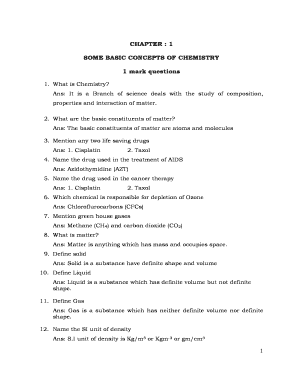 Some Basic Concepts of Chemistry Questions and Answers PDF  Form