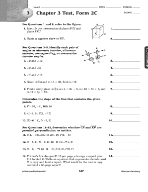 Chapter 3 Test Form 2c