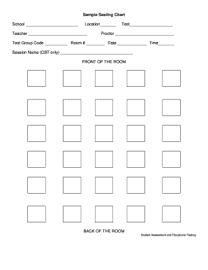 Sample Seating Chart Miami Dade County Public Schools  Form