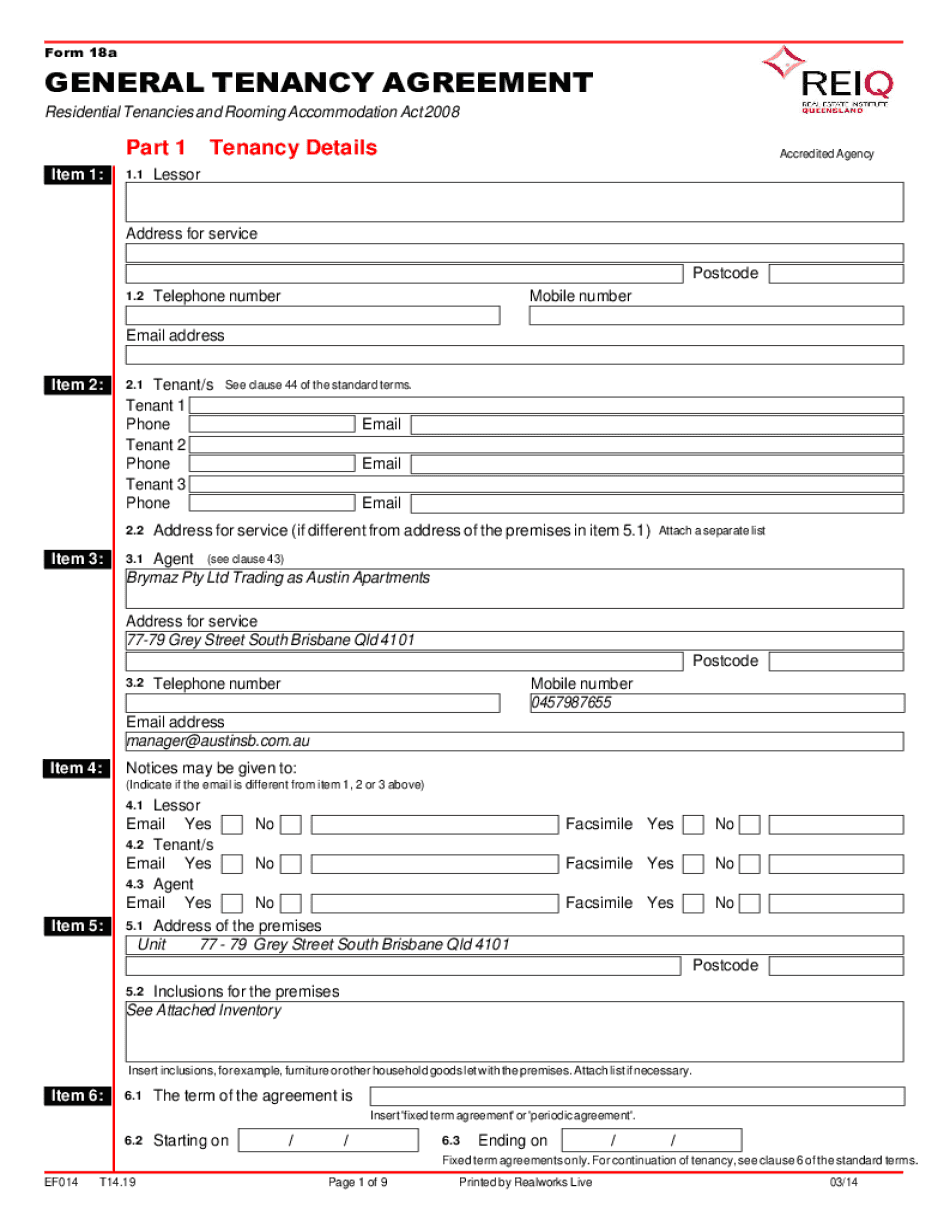 See Clause 44 of the Standard Terms  Form