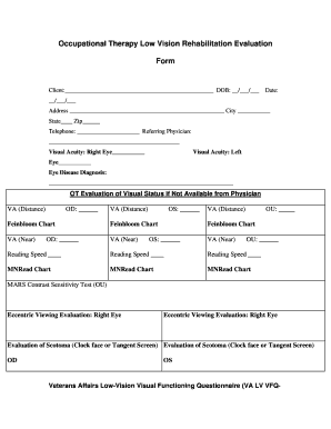 Low Vision Assessment Form