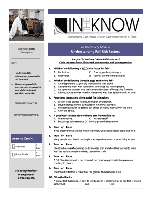 In the Know Developing Top Notch Cna  Form