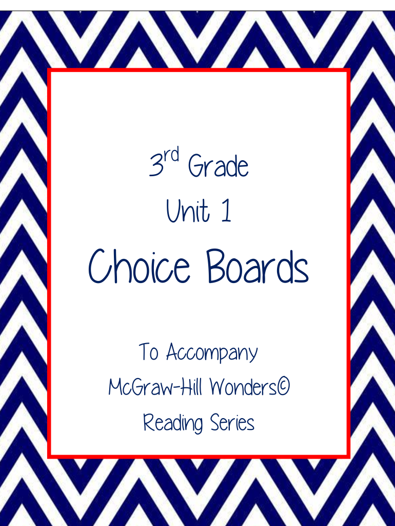 Reading Choice Boards PDF  Form