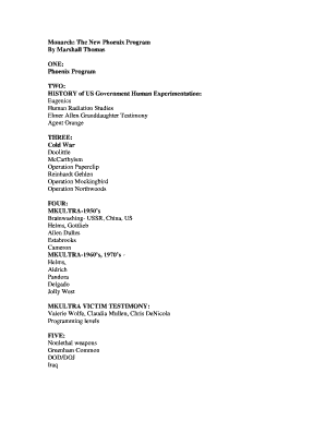 The Monarch Program  Form