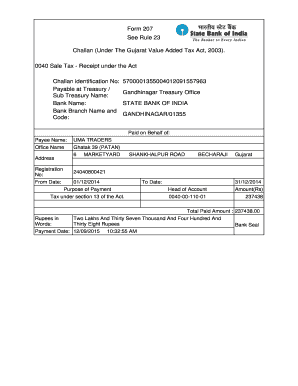 Gujarat Treasury Forms