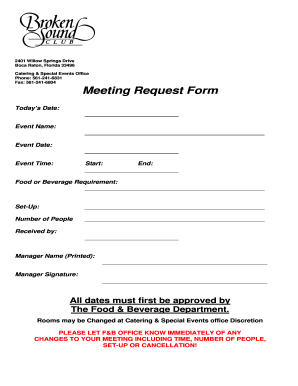 Meeting Request Form