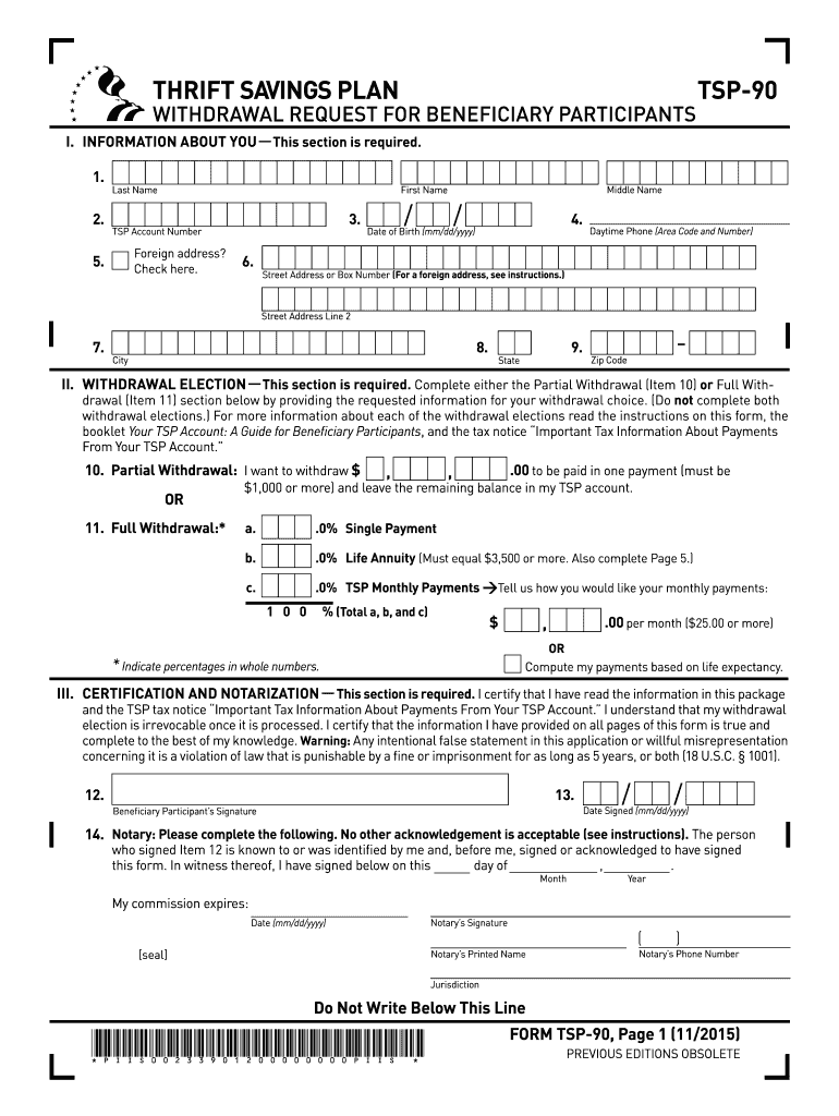 Get and Sign Tsp 99 Form Printable 2015-2022