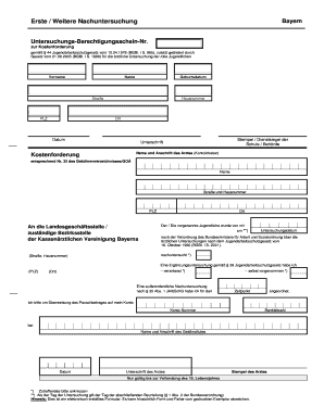 Jugendarbeitsschutz Nachuntersuchung  Form