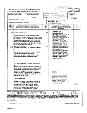 Sample Plan of Correction  Form