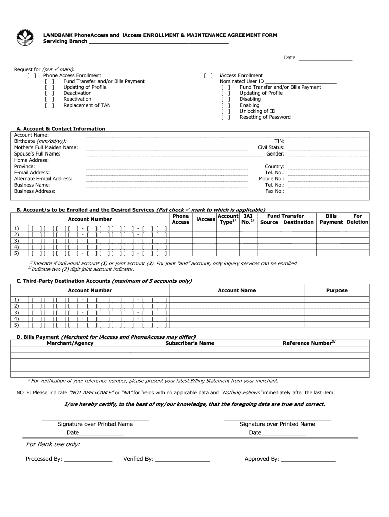 Lbpiaccess  Form