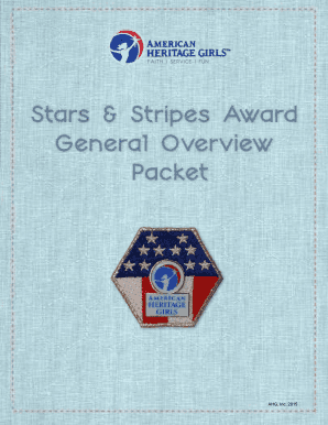 Stars Stripes Award General Overview Packet  Form