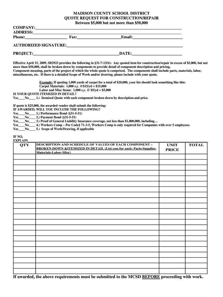 MADISON COUNTY SCHOOL DISTRICT  Form