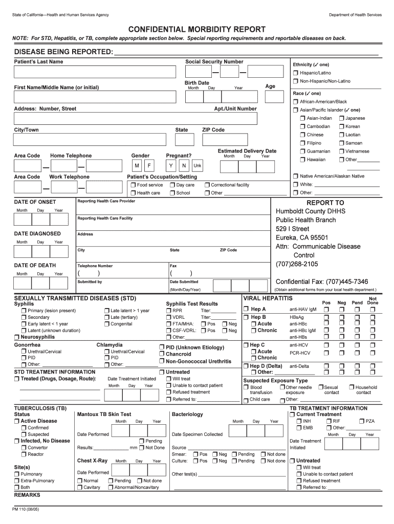  Confidential Morbidity Report Humboldt IPA 2005