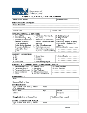 Incident Notification Form