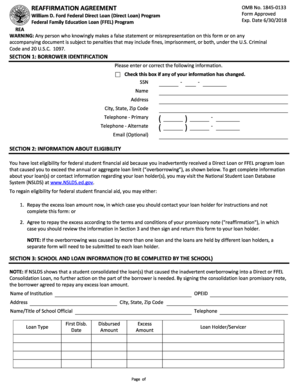 Reaffirmation Agreement Student Loans  Form