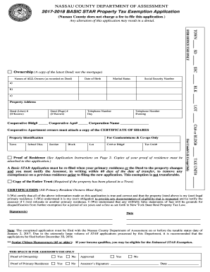 BASIC STAR APPLICATION 18 Nassau County NY Nassaucountyny  Form