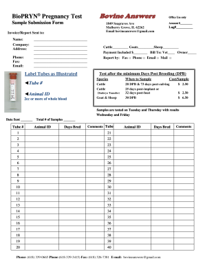 Bovine Answers  Form
