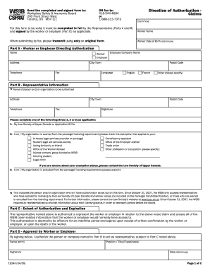 Wsib Authorization Form